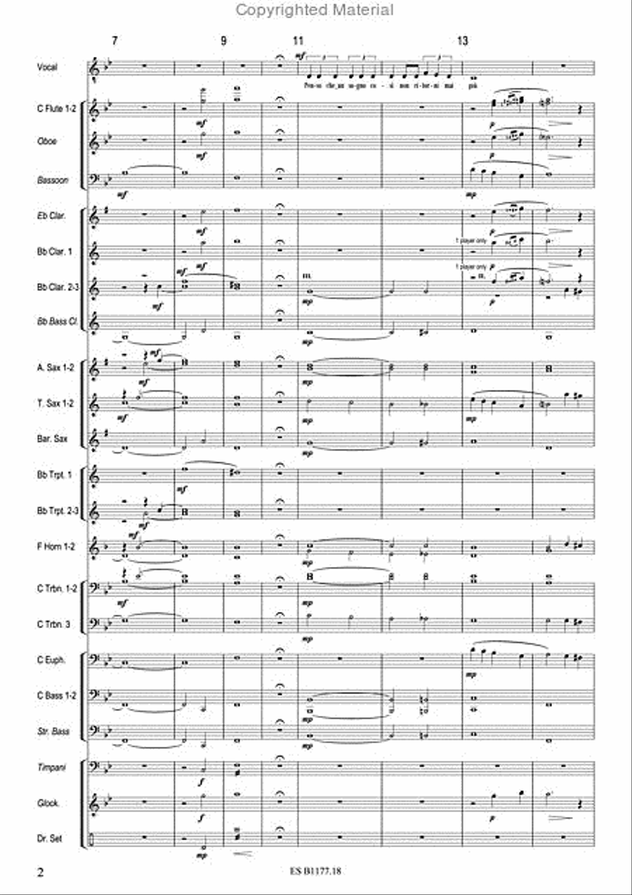 Nel Blu, Dipinto Di Blu Concert Band scores gallery preview page 4