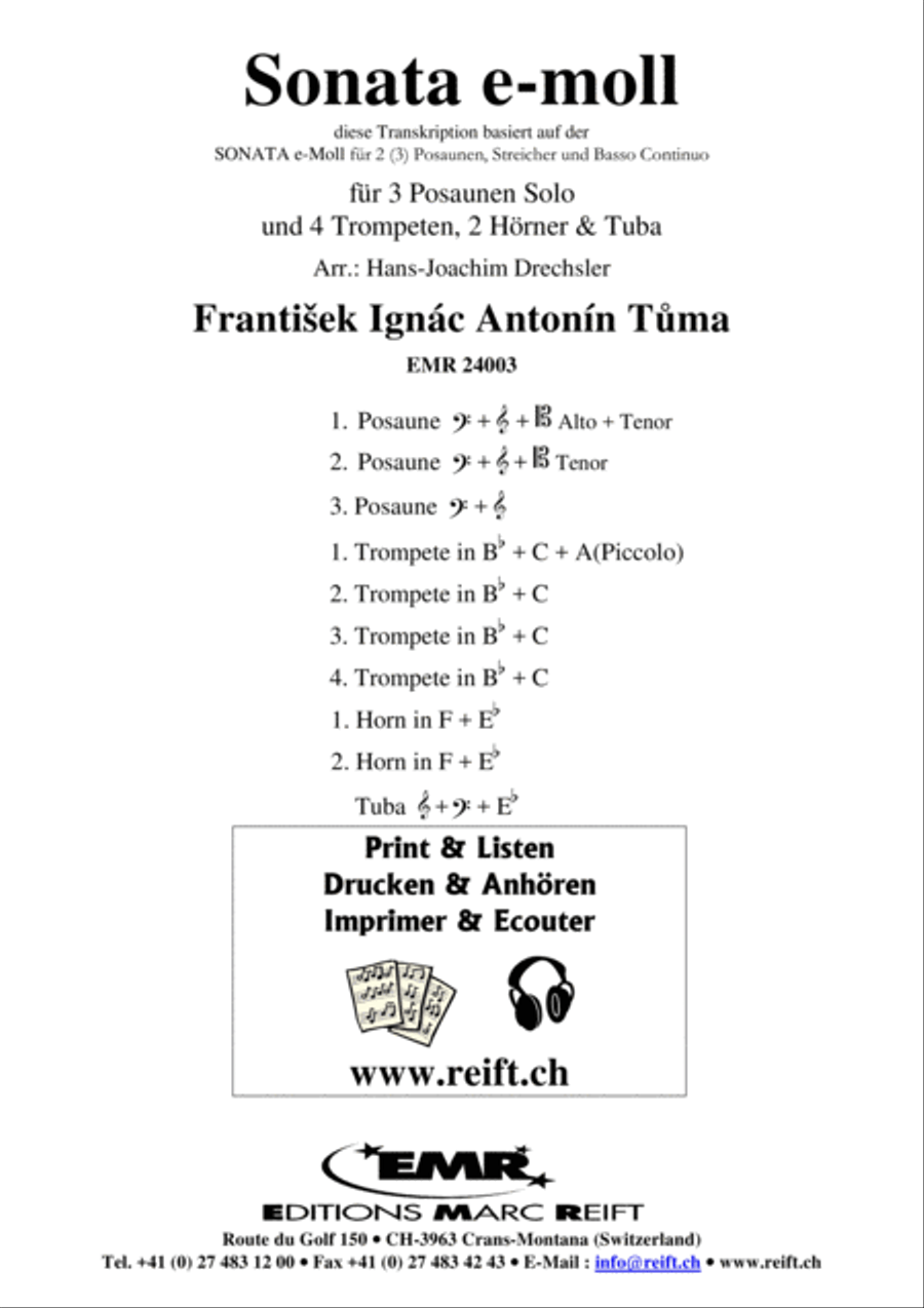 Sonata e-moll Sonata e-moll Brass Ensemble scores gallery preview page 2