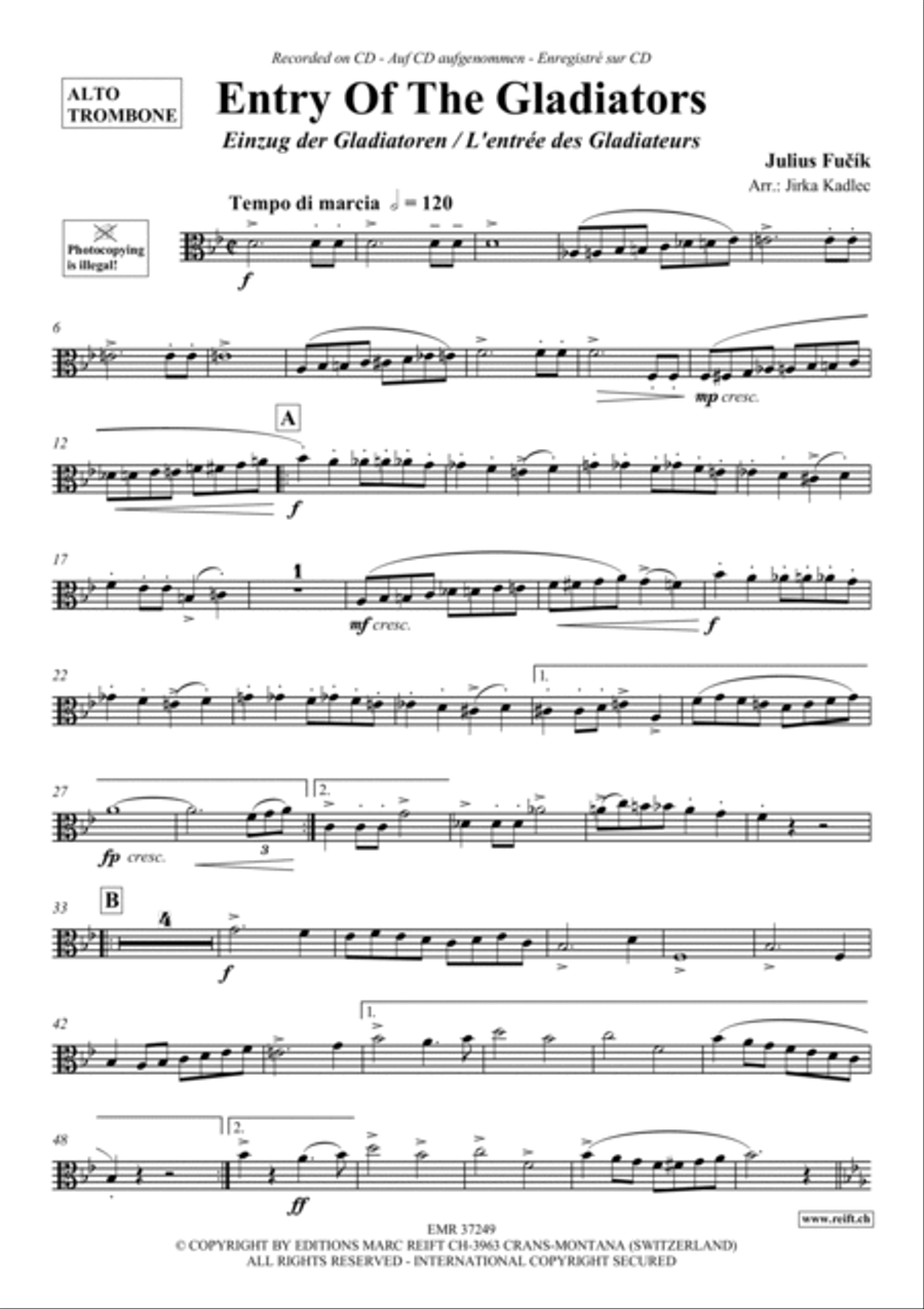 Entry Of The Gladiators Piano Accompaniment scores gallery preview page 2