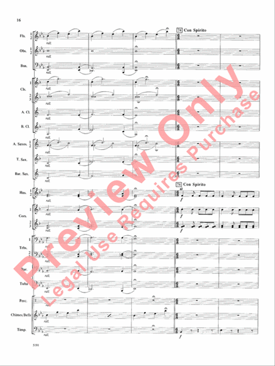 Wind Chimes Concert Band scores gallery preview page 17