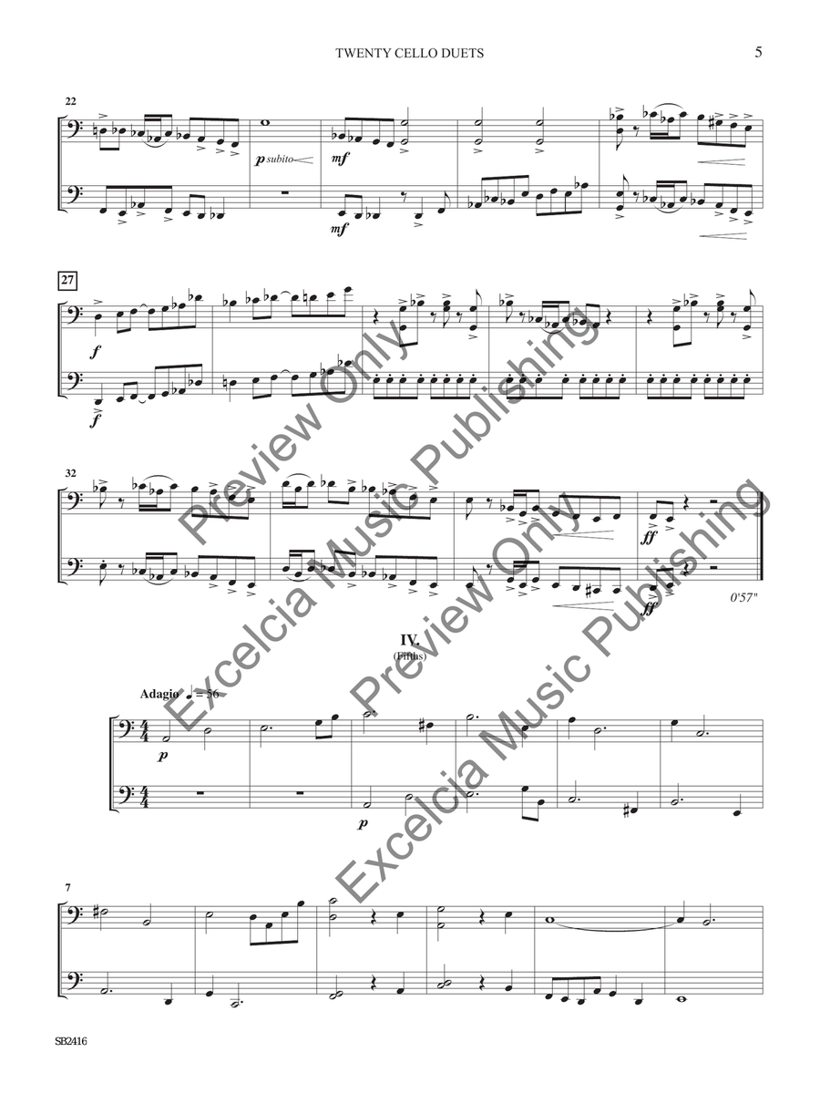 Twenty Cello Duets Twenty Cello Duets String Duet scores gallery preview page 6