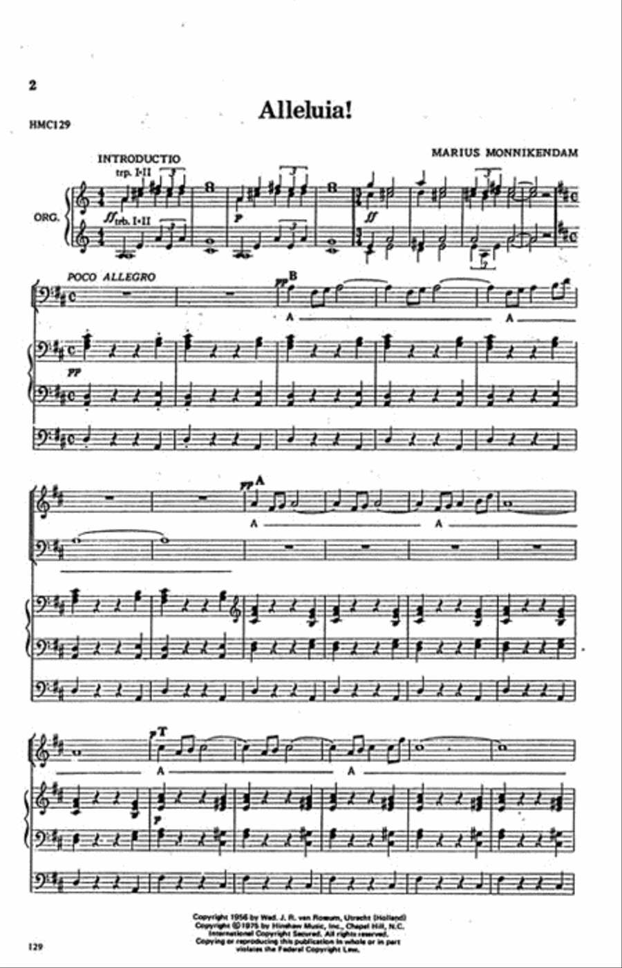Alleluia! Alleluia! 4-Part scores gallery preview page 2