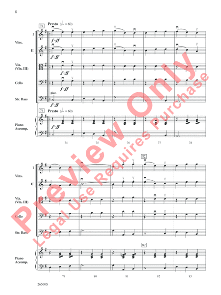 A Merry-achi Christmas String Orchestra scores gallery preview page 9