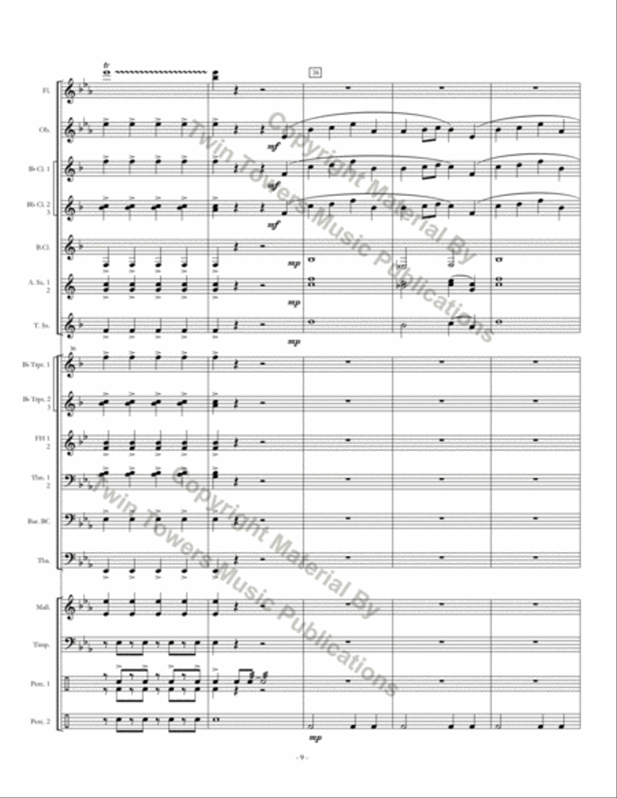 Skyline Fanfare and Theme Concert Band scores gallery preview page 10