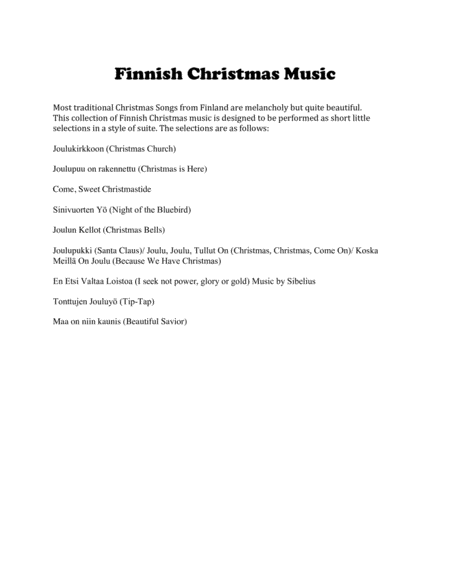Finnish Christmas Music for Band image number null