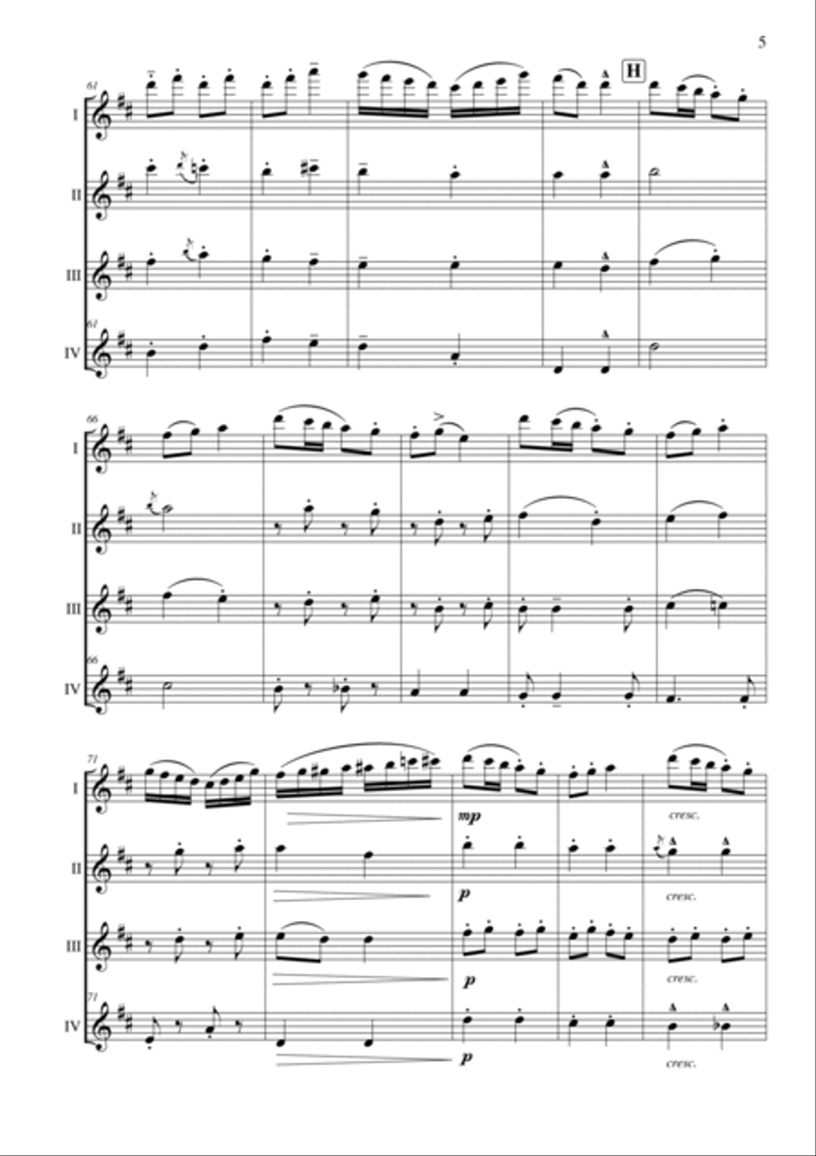 The Rakes of Mallow The Rakes of Mallow Flute Quartet scores gallery preview page 5