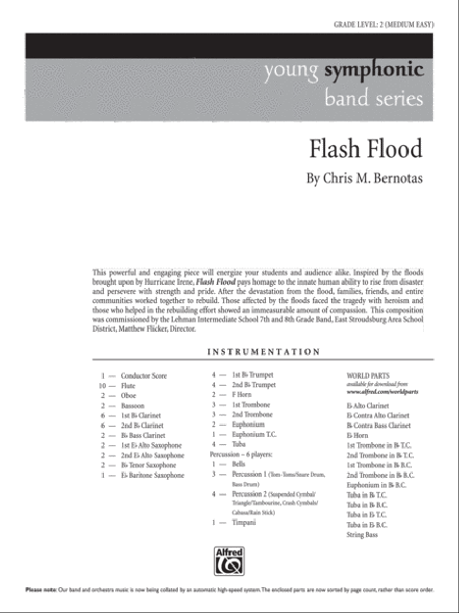 Flash Flood: Score Concert Band scores gallery preview page 1