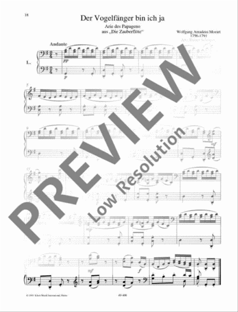 Der Vogelfänger bin ich ja Piano Duet scores gallery preview page 2