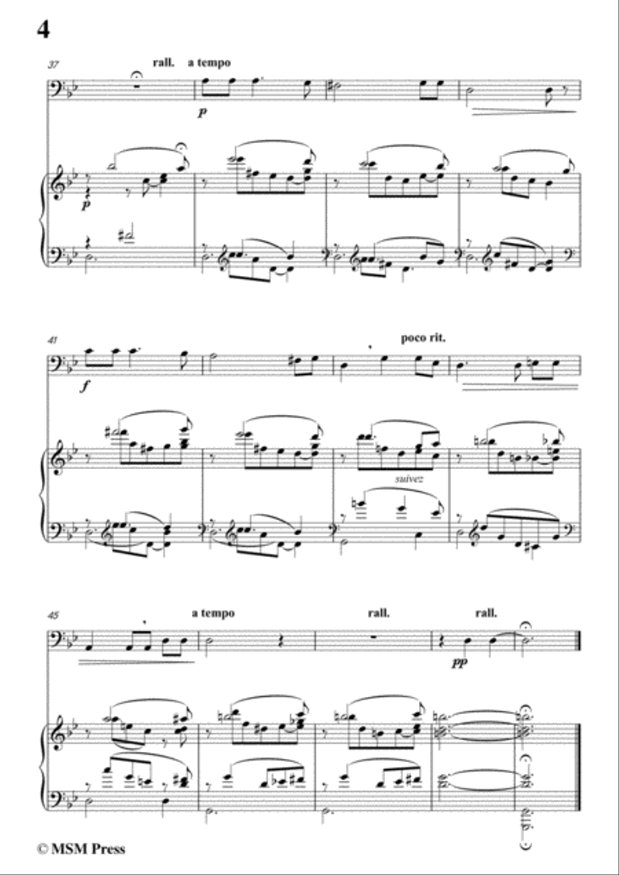 Duparc-Soupir,for Cello and Piano Piano Accompaniment scores gallery preview page 6
