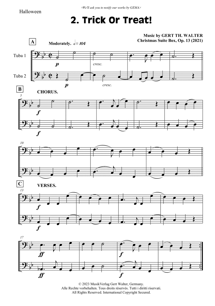 Trick Or Treat! Trick Or Treat! Tuba scores gallery preview page 1