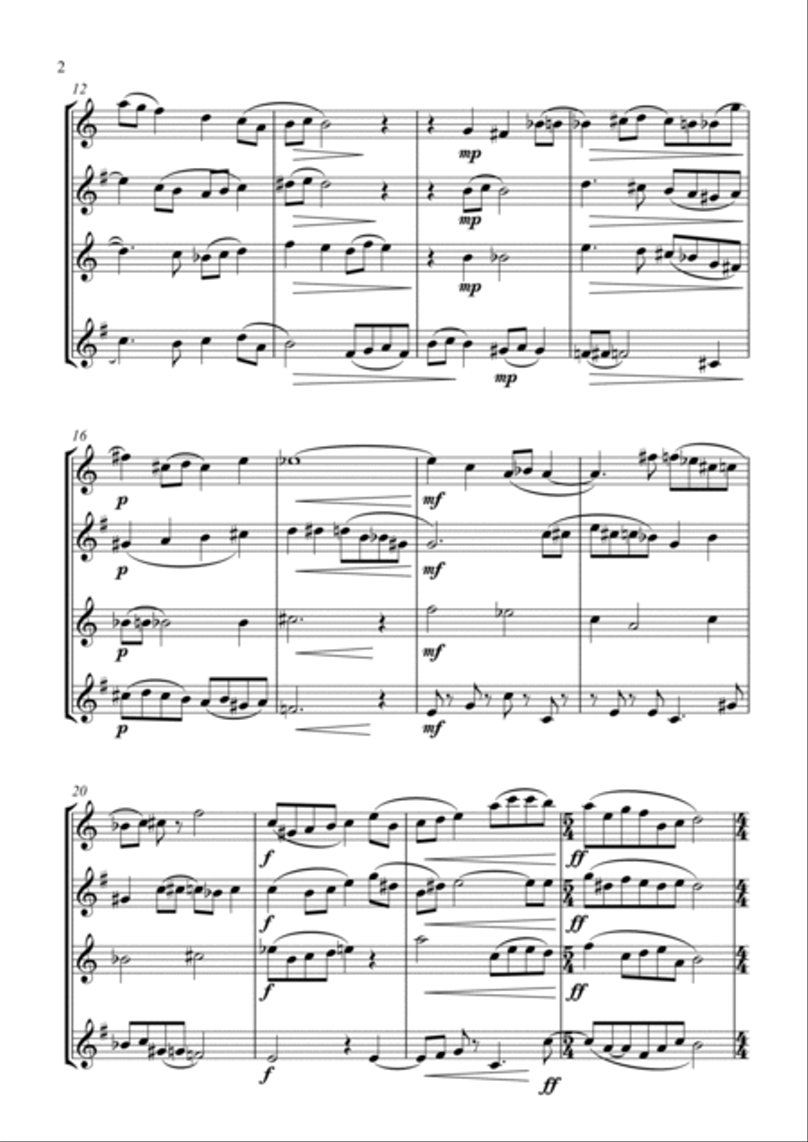 Sticks - Saxophone Quartet Sticks - Saxophone Quartet Saxophone Quartet scores gallery preview page 2