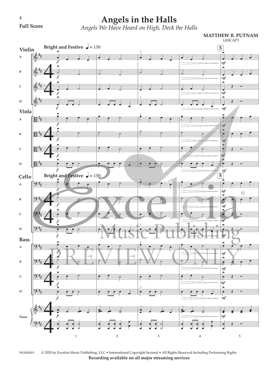 Angels in the Halls Angels in the Halls String Orchestra scores gallery preview page 5