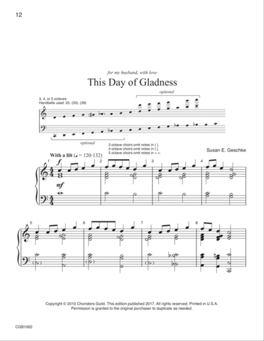 Spring Ring! (3-5 octaves) Reproducible music for handbells or handchimes 5-Octaves scores gallery preview page 5