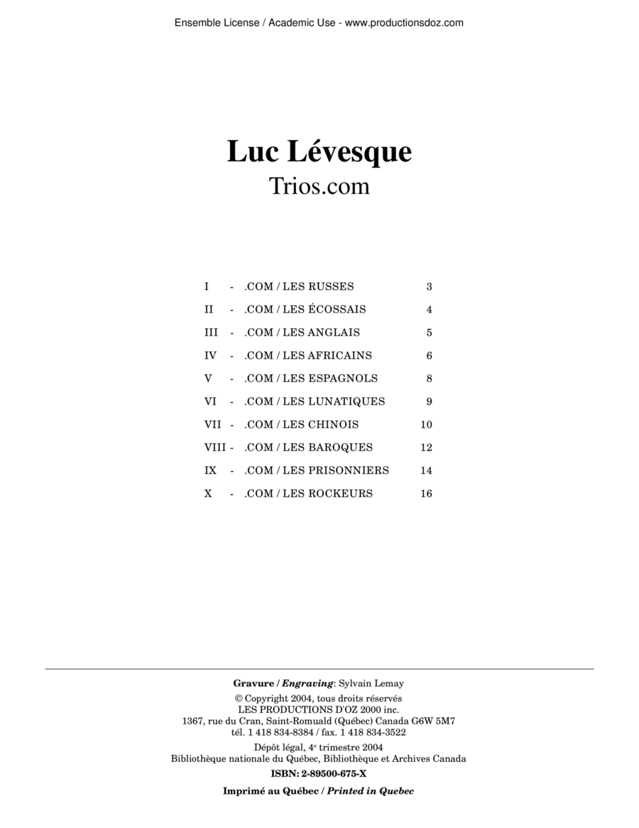 Trios.com Guitar Ensemble scores gallery preview page 1