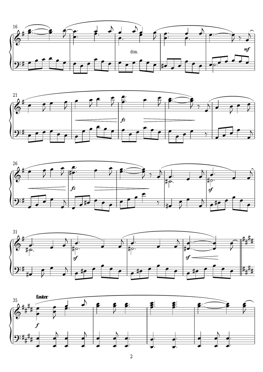 Vlatava (from 'Ma Vlast') Piano Solo scores gallery preview page 2