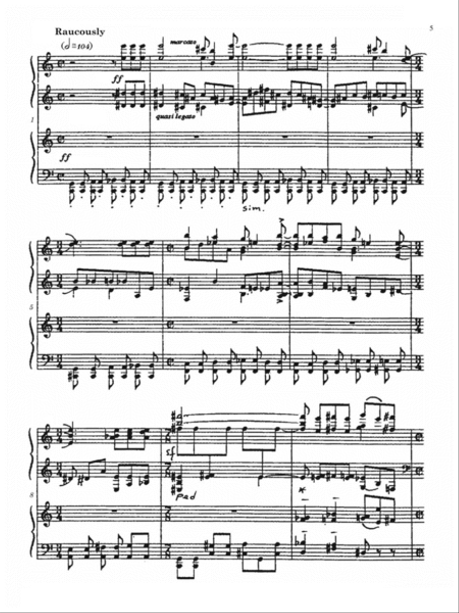 Taschyag for Two Pianos 2 Pianos, 4-Hands scores gallery preview page 3