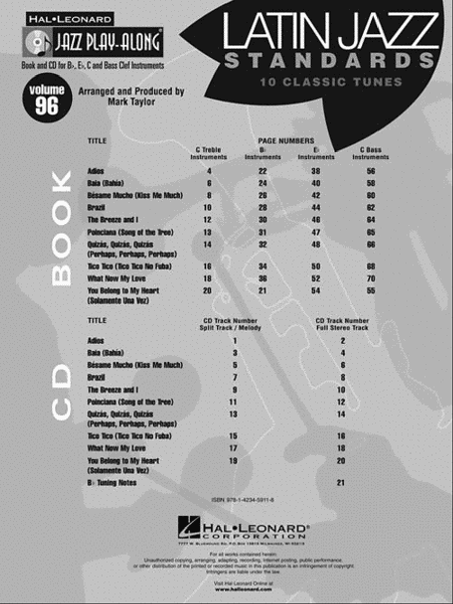 Latin Jazz Standards C Instrument scores gallery preview page 3