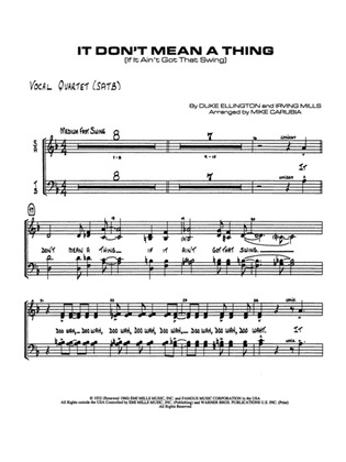 It Don't Mean a Thing (If It Ain't Got That Swing): SATB Vocals