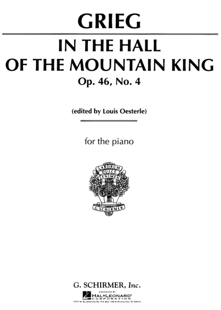 Edvard Grieg : In the Hall of the Mountain King