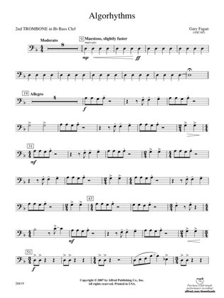 Algorhythms: (wp) 2nd B-flat Trombone B.C.
