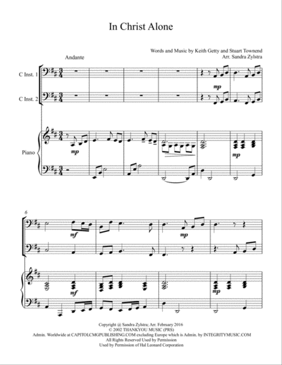 In Christ Alone Piano scores gallery preview page 2