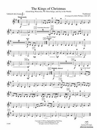 The Kings of Christmas: 3rd Violin (Viola [TC])
