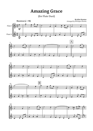 Amazing Grace (Flute Duet) - Beginner Level