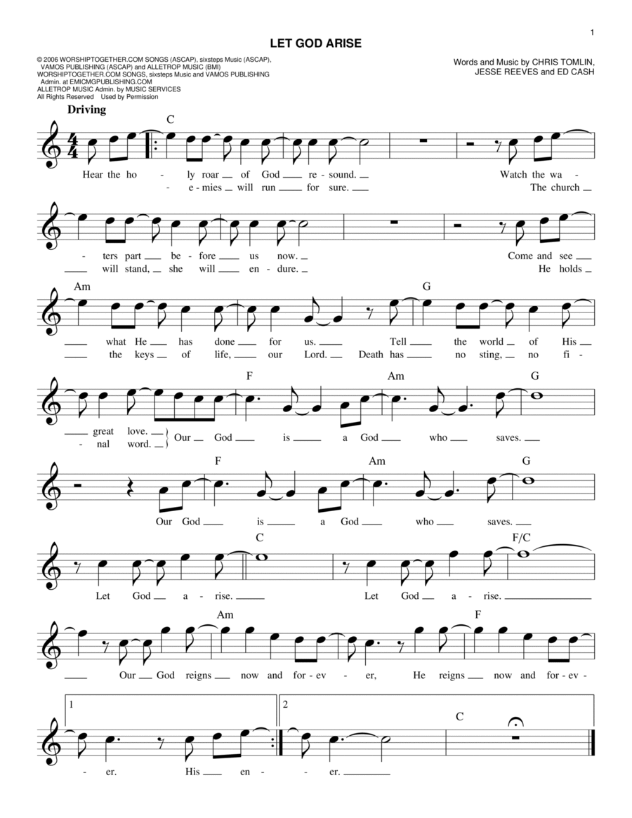 Let God Arise Let God Arise Piano scores gallery preview page 1