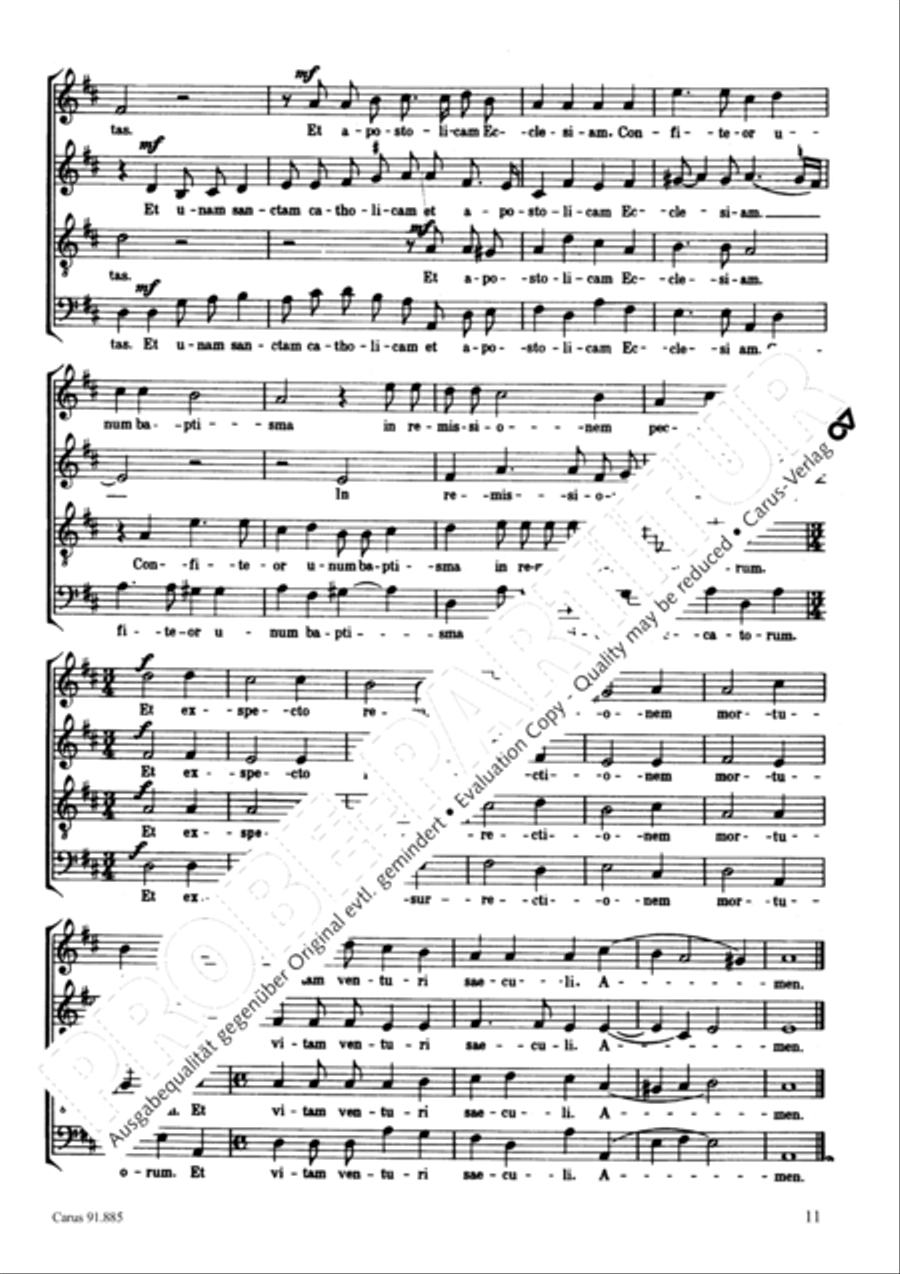 Missa brevis in D minor Missa brevis in D minor 4-Part scores gallery preview page 12