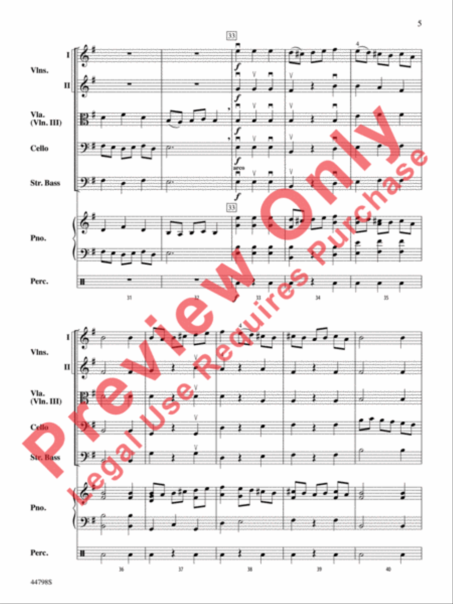 French Dance String Orchestra scores gallery preview page 6