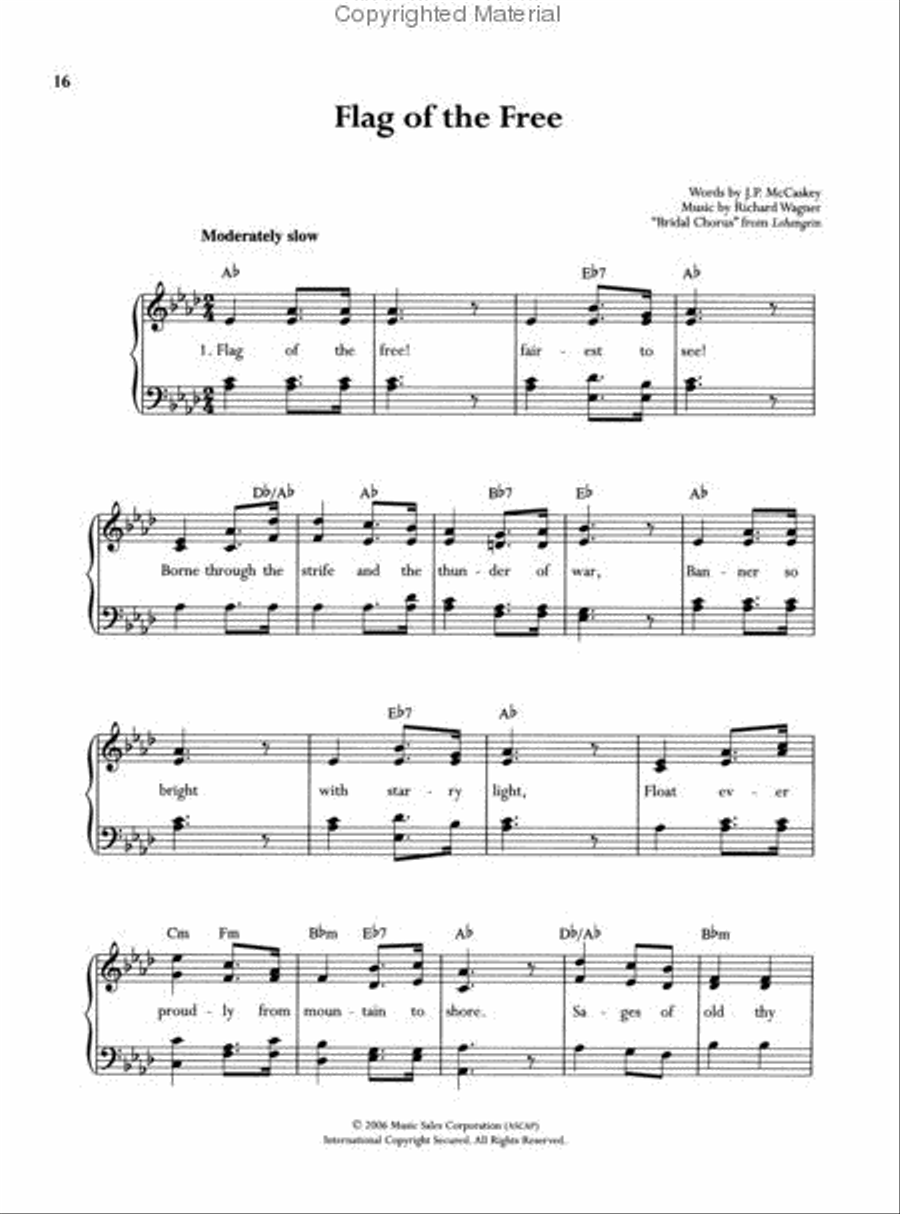 America's All-Time Favorite Songs for God and Country Piano, Vocal, Guitar scores gallery preview page 3