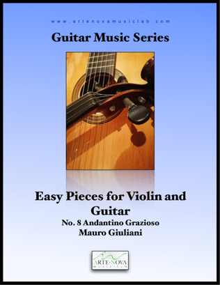 Easy Pieces for Violin and Guitar - No. 8 Andantino Grazioso