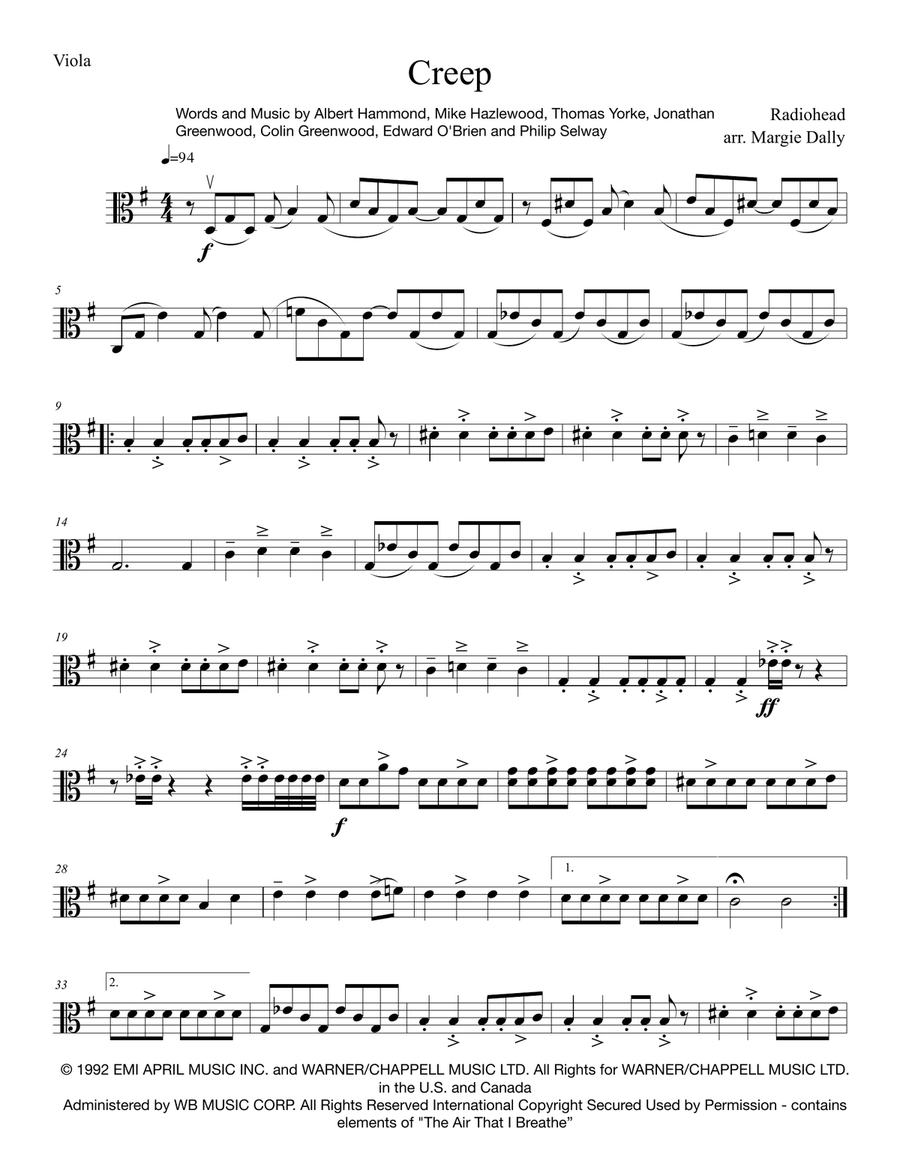 Creep Creep String Quartet scores gallery preview page 5