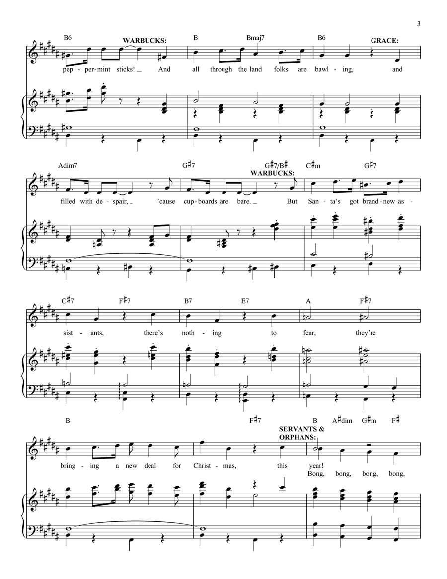 A New Deal For Christmas Piano, Vocal, Guitar scores gallery preview page 3