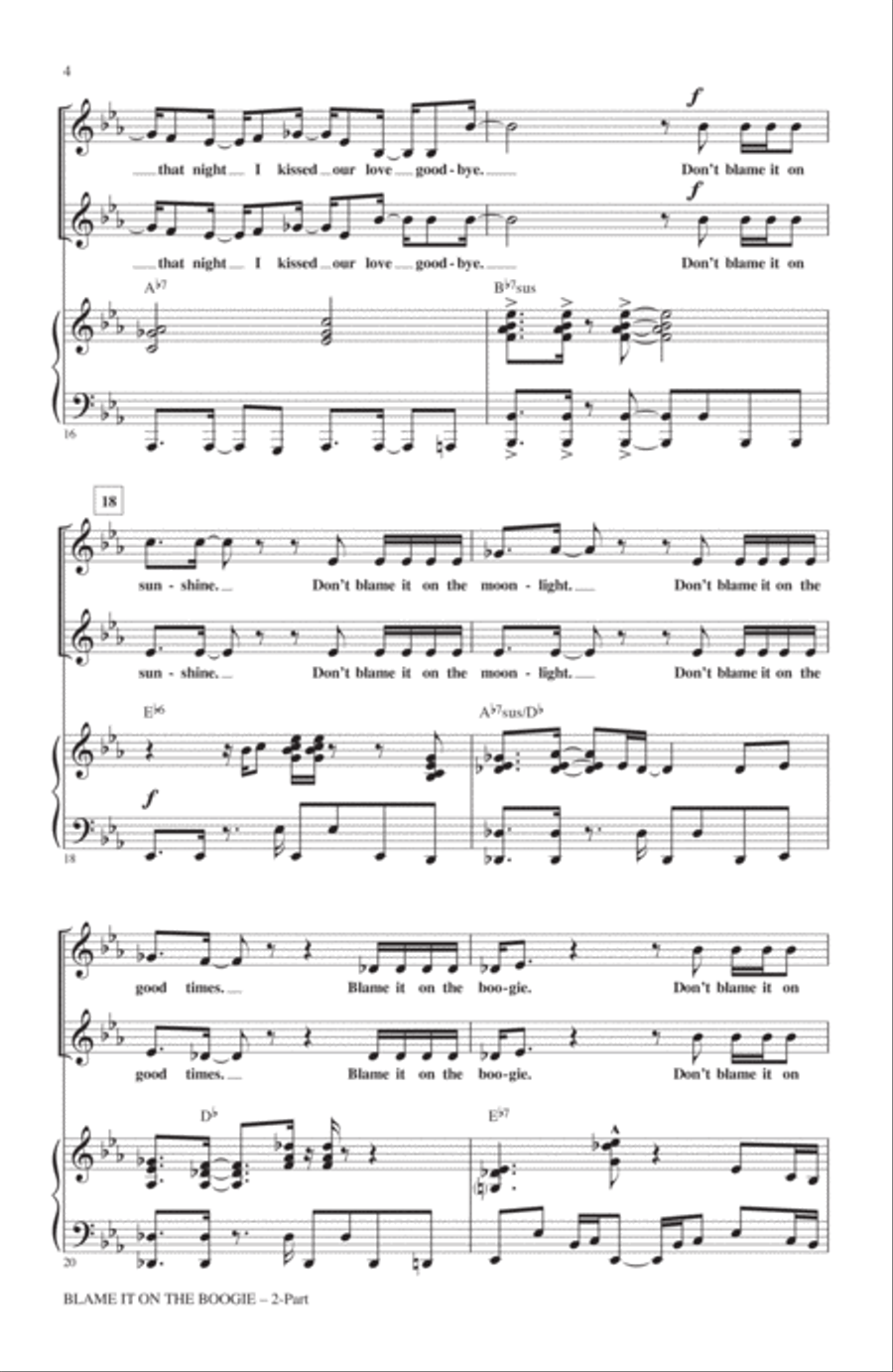 Blame It On The Boogie 2-Part scores gallery preview page 3