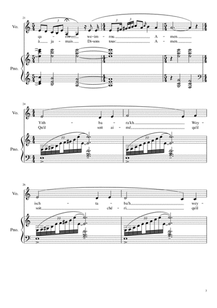 Deux Melodies Hebraiques - Kaddisch - A Minor