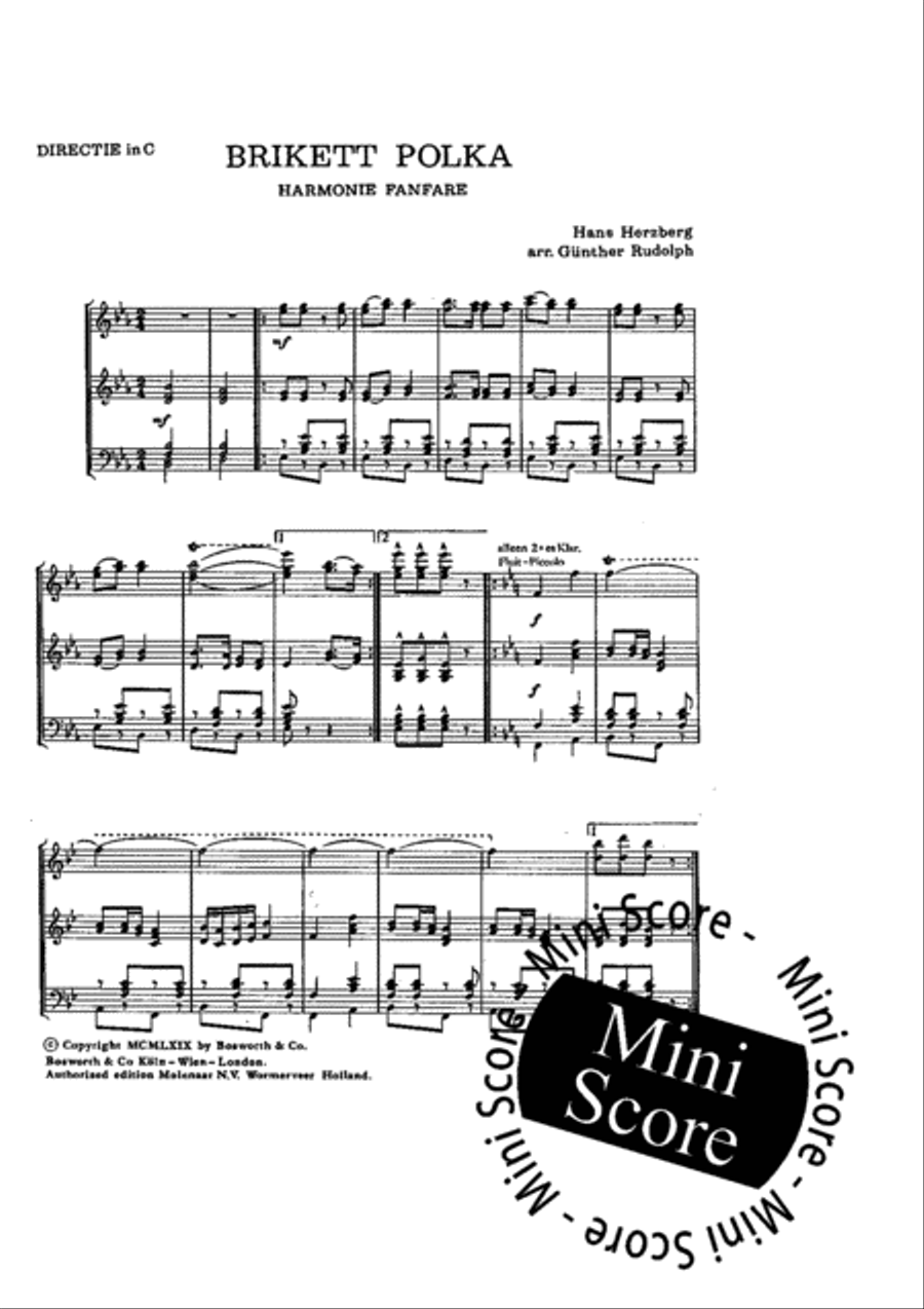 Brikett Polka Fanfare Band scores gallery preview page 3