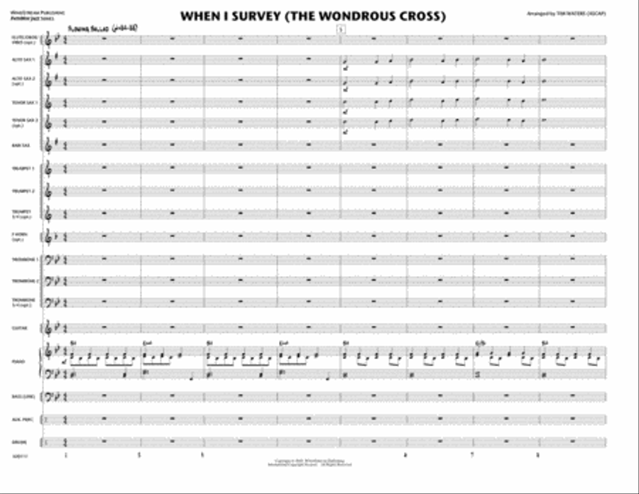 When I Survey (The Wondrous Cross) Jazz Ensemble scores gallery preview page 1