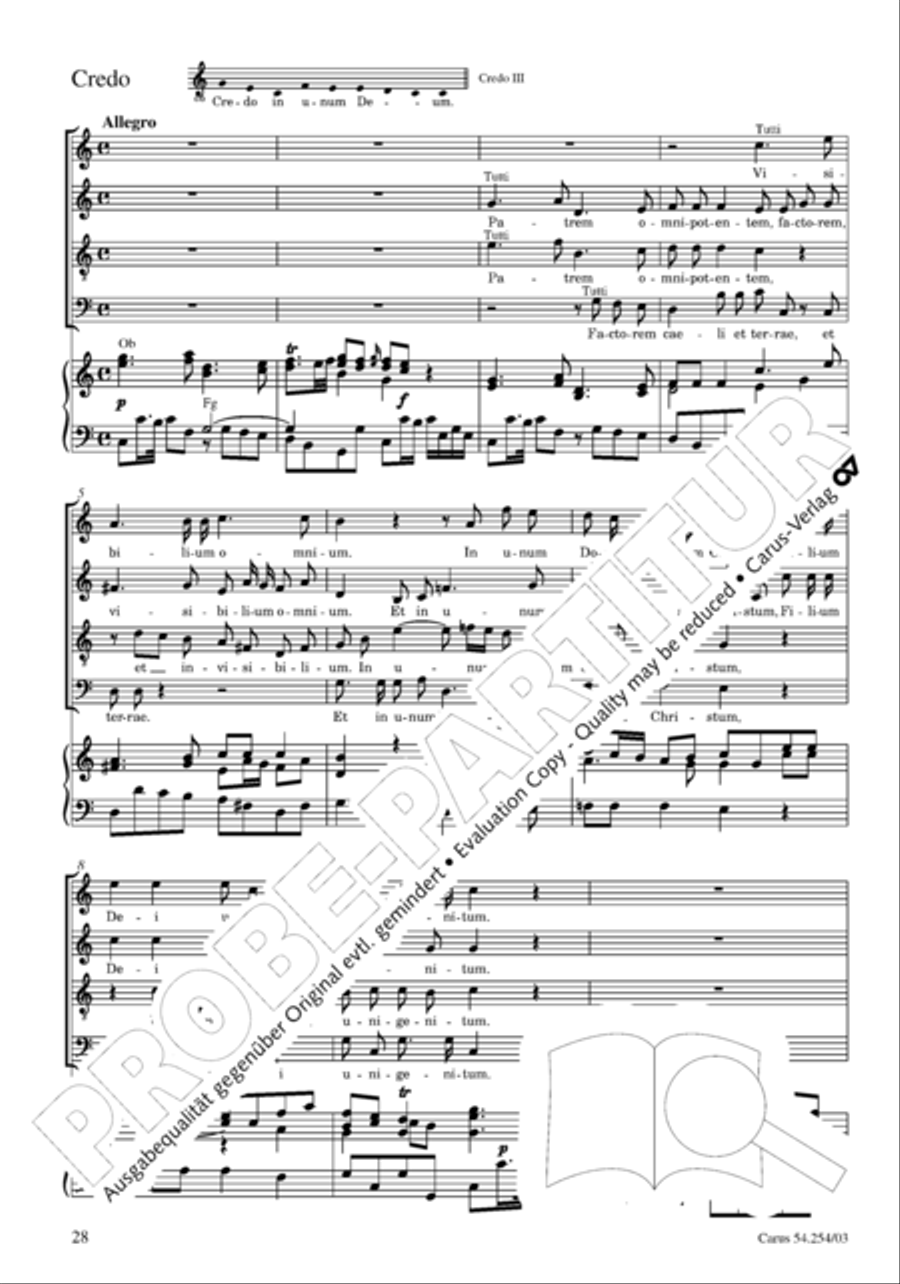 Missa Sancti Hieronymi 4-Part scores gallery preview page 29
