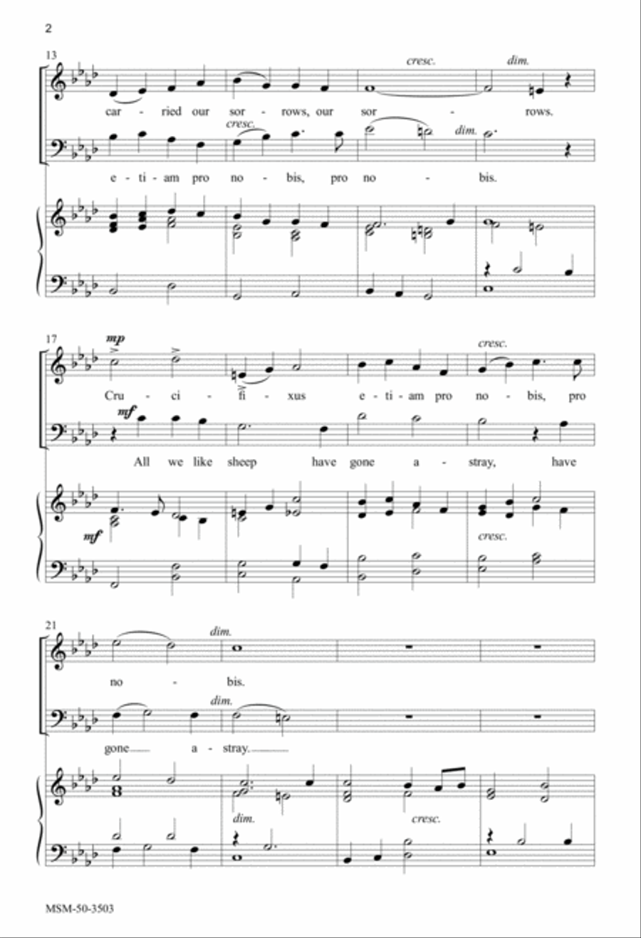 Crucifixus 4-Part scores gallery preview page 3