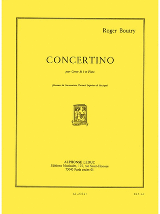 Book cover for Concertino (trumpet & Piano)
