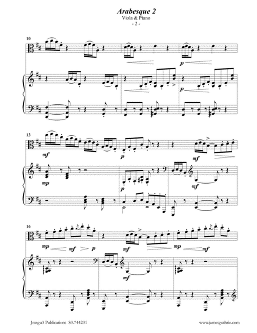 Debussy: Arabesque 2 for Viola & Piano image number null