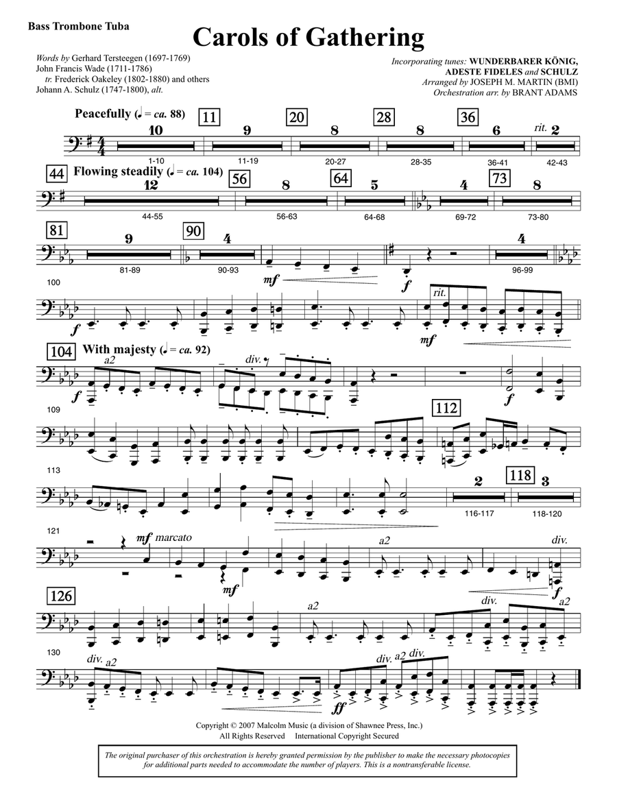 Carols Of Gathering (from Season Of Wonders) - Bass Trombone/Tuba