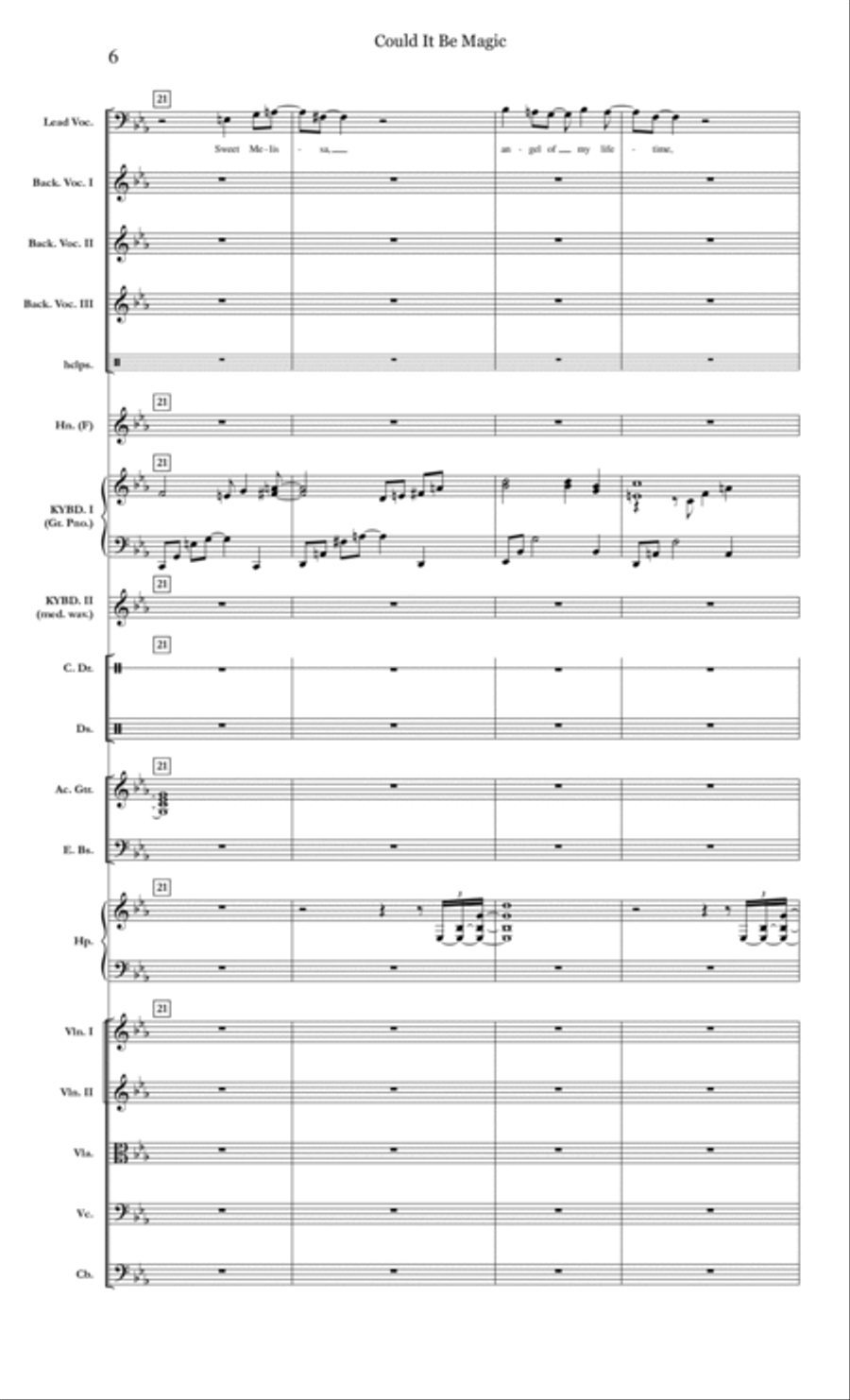 Could It Be Magic Full Orchestra scores gallery preview page 6