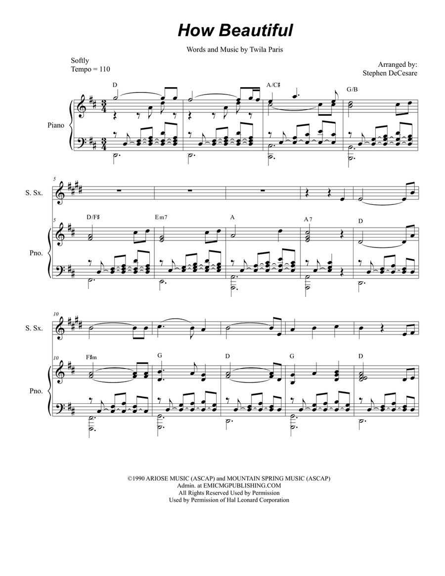 How Beautiful Woodwind Duet scores gallery preview page 1