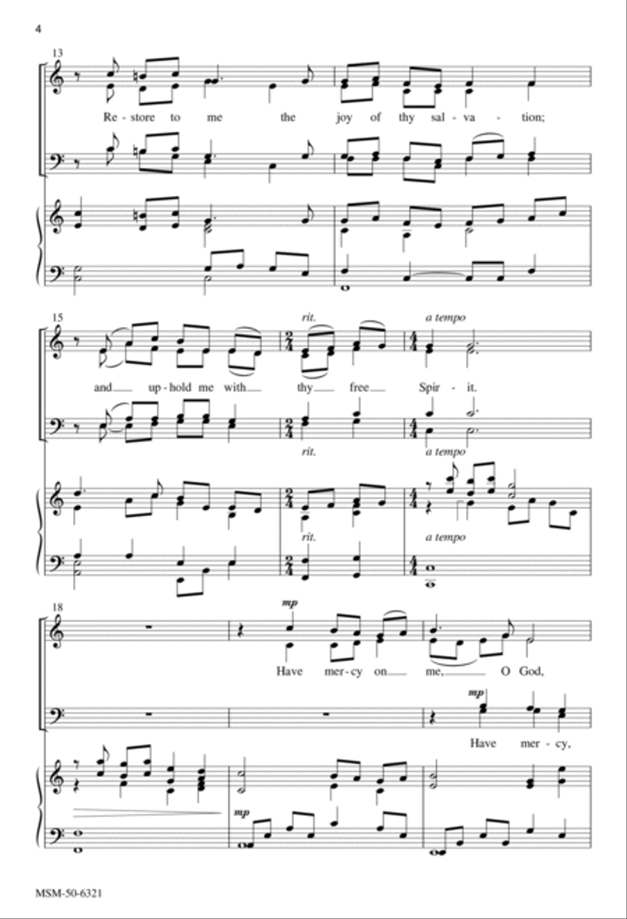 Create in Me a Clean Heart 4-Part scores gallery preview page 3