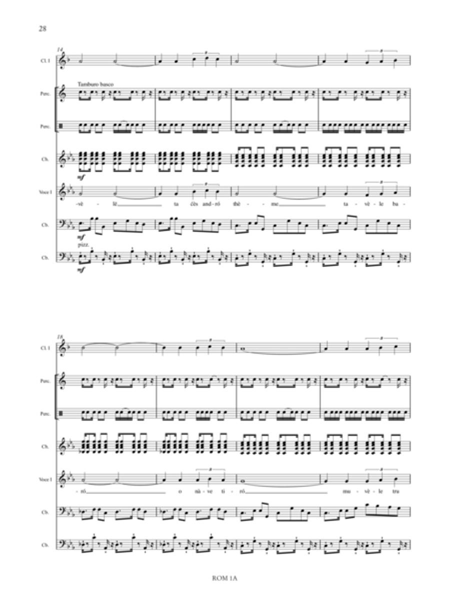 Romanó Drom (Romany Caravan) for Accordion, Voice and Orchestra Orchestra scores gallery preview page 34