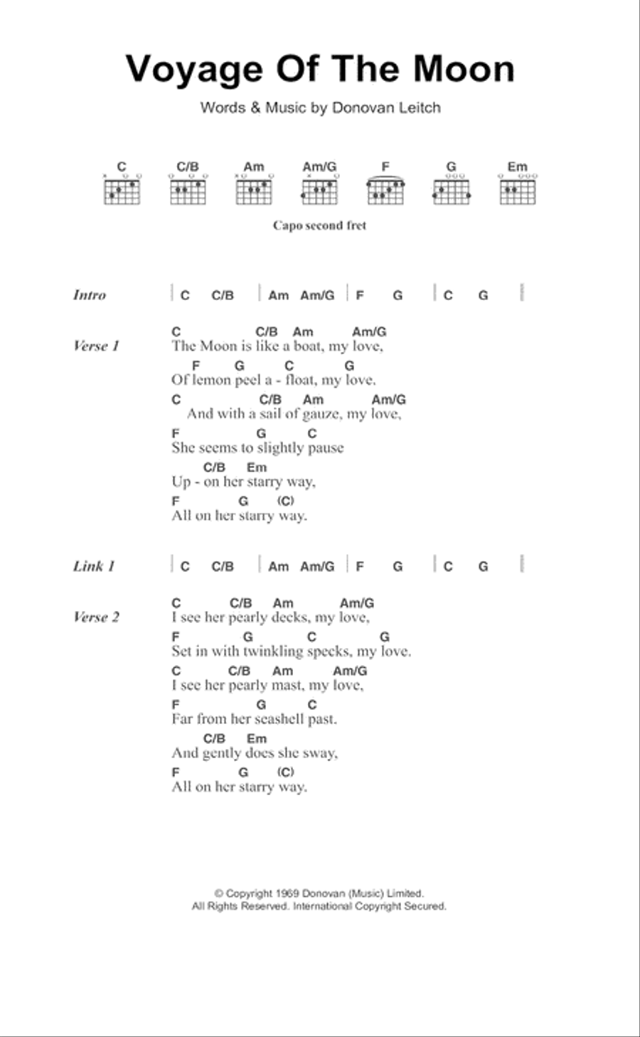 Voyage Of The Moon Acoustic Guitar scores gallery preview page 1