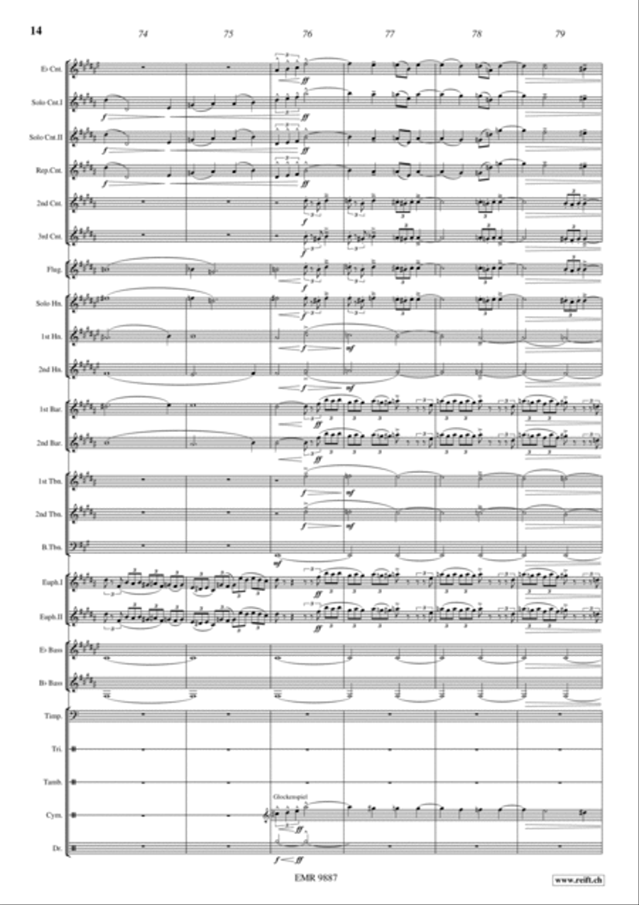 Finale from Symphony No. 1 Brass Band scores gallery preview page 14