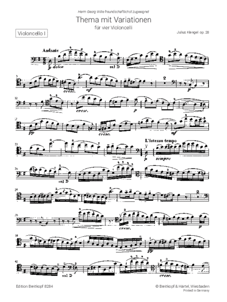 Theme with variations Op. 28
